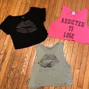 Crop Top Bundle Lot M VS PINK EXPRESS